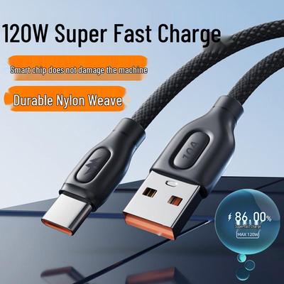 120 Вт Нейлоновый плетеный кабель Super Flash Charge 10 А Type-C для телефонов Huawei Honor