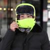 Флуоресцентная светоотражающая толстая защитная шапка для ночных и уличных работников, зимняя, для холодной погоды, с защитой ушей, теплая шапка
