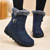 Снежные сапоги, зимние женские сапоги с плюшем и толстыми хлопковыми сапогами, полиуретановые сапоги до колена, хлопковая обувь с высоким голенищем и толстой подошвой