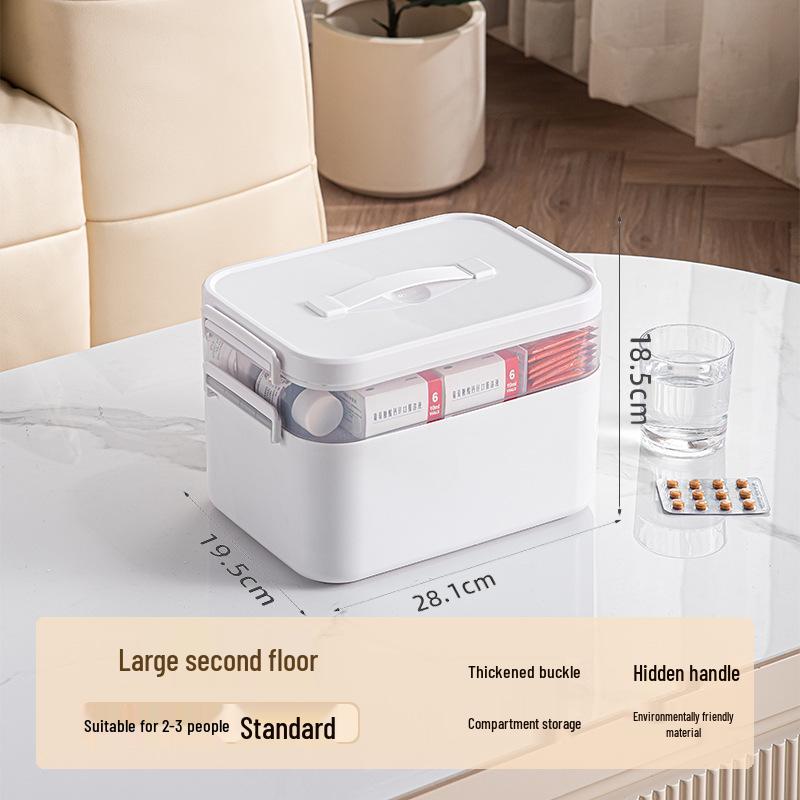 Household Multilayer Medicine Organizer: Large Capacity with Small Pill Box & Emergency Storage