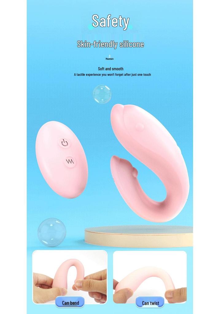 Couple's Dual-Motor Bendable Vibrator with Remote Control - Wearable Toy for Discreet Use