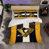 Pittsburgh Penguins Pattern Microfiber 3Pcs Bedding Set Decor Duvet Cover Set For Bedroom Home Use
