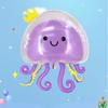 Double-layer Crown Jellyfish Floating Balloon Cute Birthday Party Decor  Baby Shower
