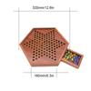 Wooden Chinese Checkers Set with Storage Drawer Children Adults Chess Board Game