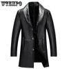 Fur One Men's Leather Coat Thickened In The Long Section Sheepskin Leather Coat Men's Fur