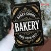 Vintage Metal Sign x Baked Fresh Daily Wall Decor Rustic Bakery Cafe Plaque Kitchen Art