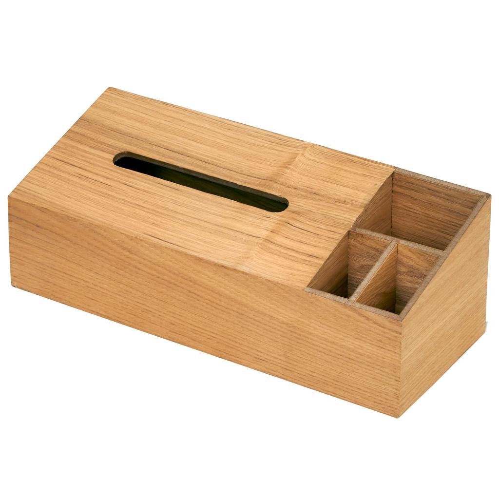 Smart Eye High Quality Ash Veneer Tissue Case with Storage Design MOKUREN Ash Medium RF-2102-NA (Natural)