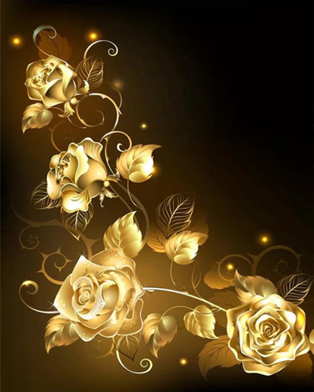 5D DIY Алмазная картина Полный дрель Круглый цветок Алмазная вышивка Полный набор Вышивка крестом Стразы Мозаика Домашний декор