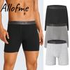Men Pure Cotton Boxer Briefs Soft and Breathable Underwear Sweat Absorbing and Antibacterial Panties S-XXL