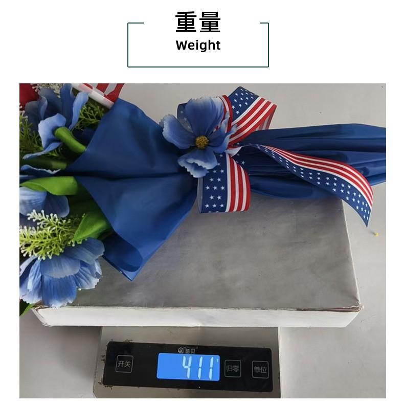 3D Independence Day Umbrella Decoration Wall Hanging American Flag Simulation Flower Festival Door And Window Decoration
