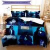 3pcs singer Billie Eilish3 pattern bedding set duvet cover set includes duvet cover &pillowcases, perfect all season bedroom decoration & gift