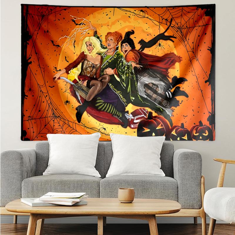 Halloween witch Tapestry Hanging for Bedroom,Livingroom, Playroom,Decor Art Room Wall Tapestry Holiday and Birthday Gifts