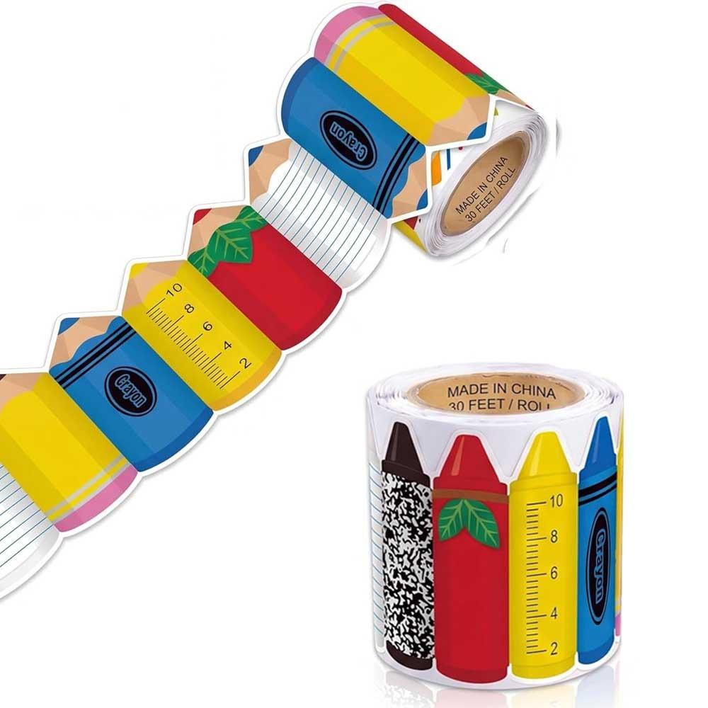 Cartoon Crayon Border Paper Paper Border Classroom Decors Handmade Crafts