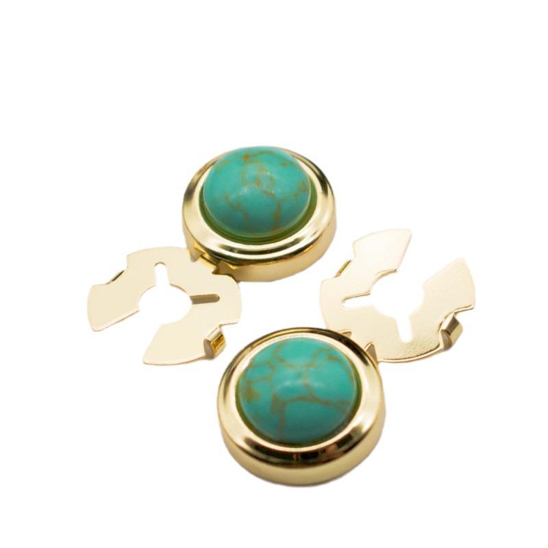 Baroque Classic Pattern Metal Cufflinks for Men's French Shirt Sleeves