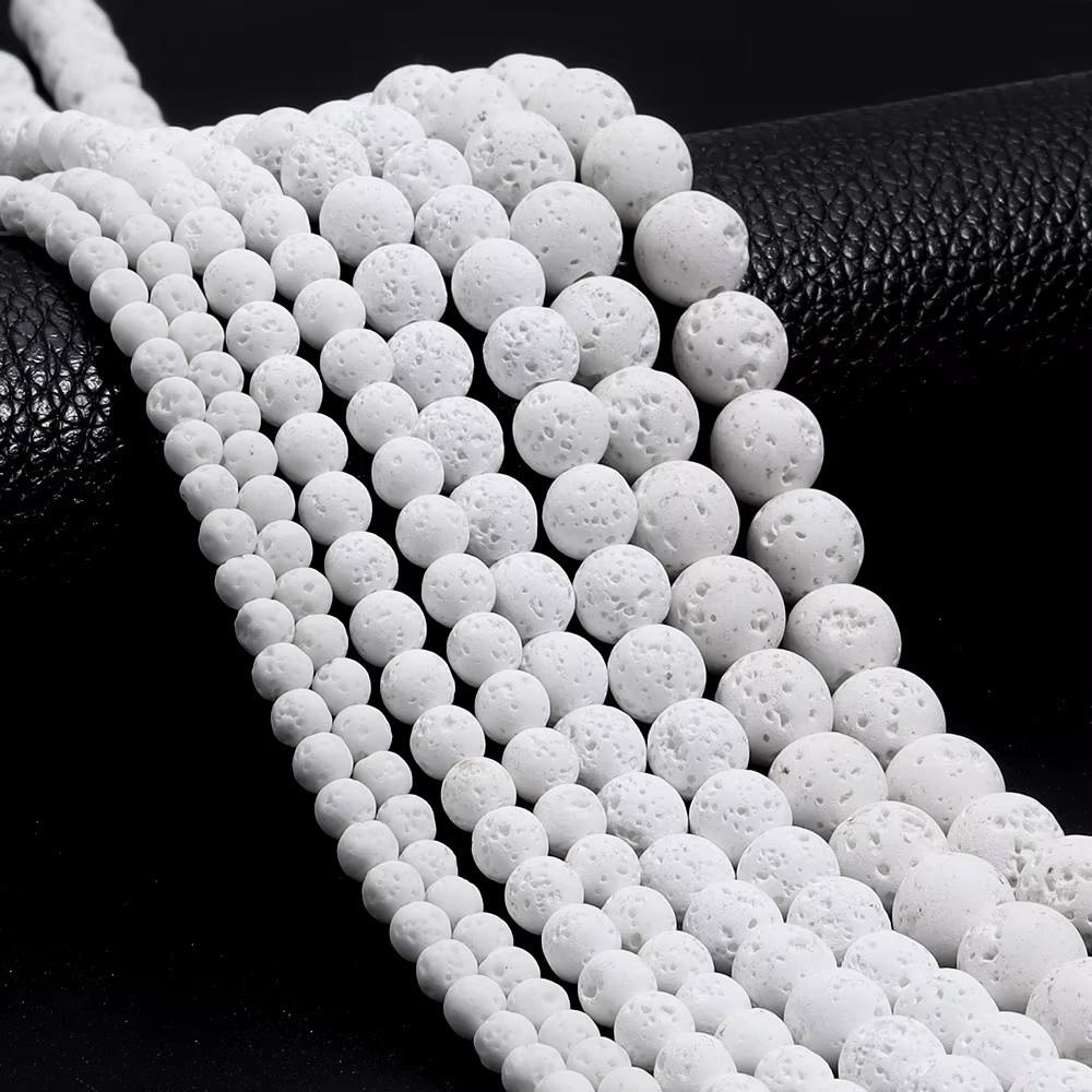 DIY Round Beads Multiple Sizes Loose Beads Fashion Volcanic Lava Beads Jewelry Making