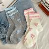 Spring and Summer Socks, Princess Lace Bow Socks, Breathable and Sweat-absorbing Cotton Socks, Mid-calf Socks