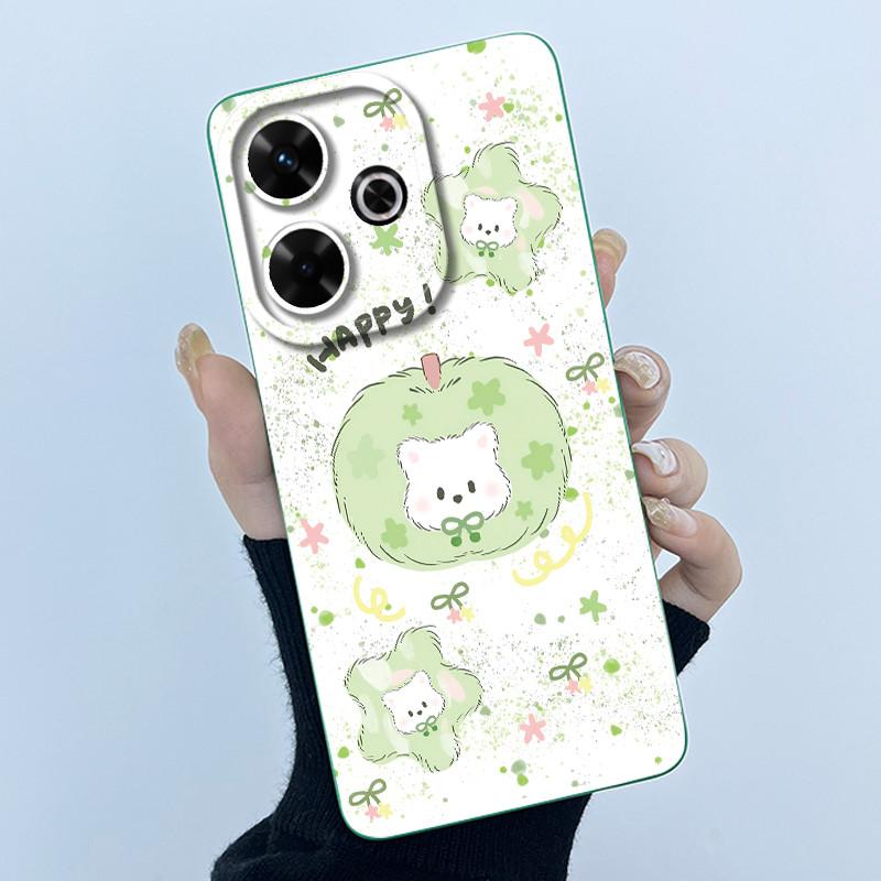 Case For Xiaomi Poco M6 4G Redmi 13 4G 13 5G Cute Panda Sweet Girls Cats Silicone Soft Back Cover Bumper Slim Protective Casing