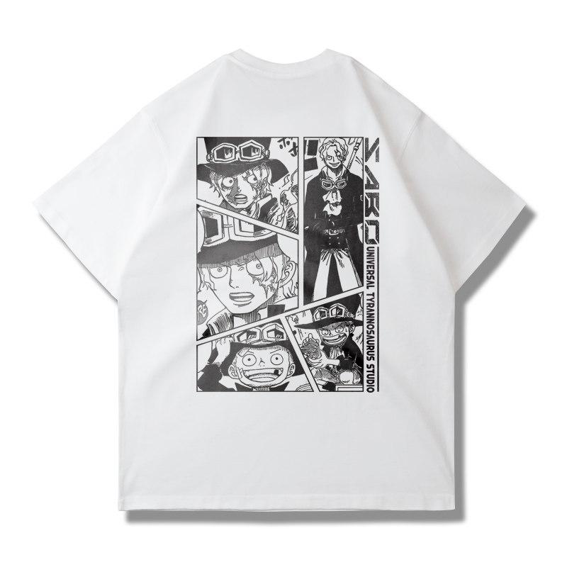 One Piece Graphic TShirt Luffy ACE Anime Tee Unisexs 2026 Summer Fashion Oversize Street Casual Y2K Tops Streetwear Clothing