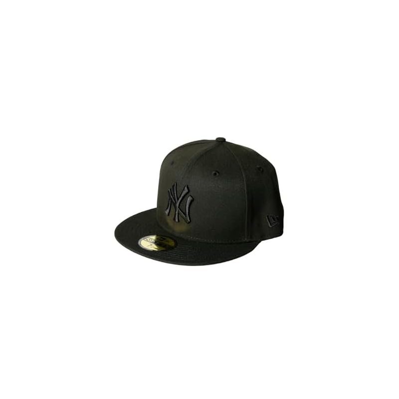 [NEW ERA] КЕПКА 11591128 59FIFTY New York Yankees ЧЕРНЫЙ & ЧЕРНЫЙ Размер бренда: 7 1/2 японский размер: 59.6см [Б/У]