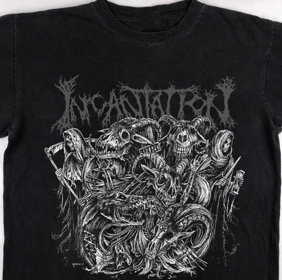 Incantation XXV 2016 Подарок от группы фанату Футболка Хлопковая Футболка Все размеры от S до 5XL