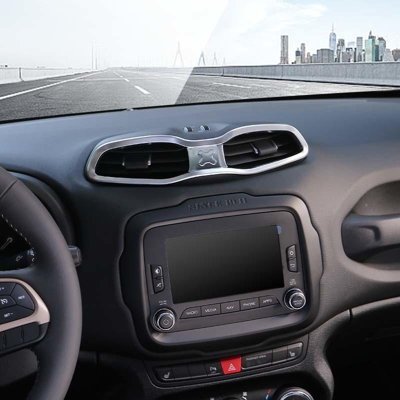 ABS салон центральный воздухозаборник декоративная наклейка рамка украшения для Jeep Renegade 2016 Up автомобильные аксессуары