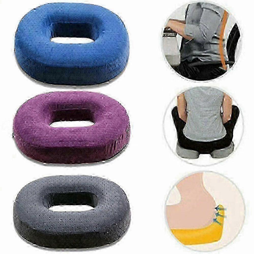 Orthopedic seat cushion for coccyx pain relief with memory foam