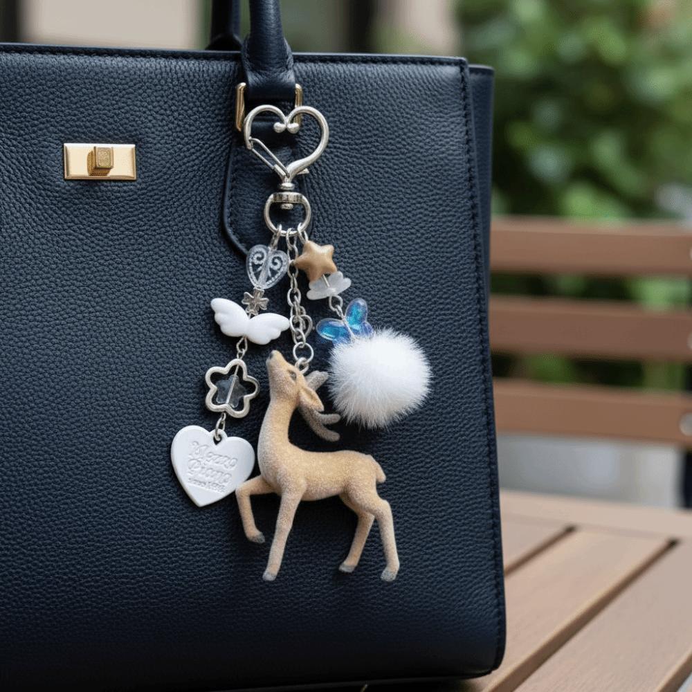 Portable Fawn Keychain 11.5cm Bag Pendant Sweet Phone Charms Christmas Gift