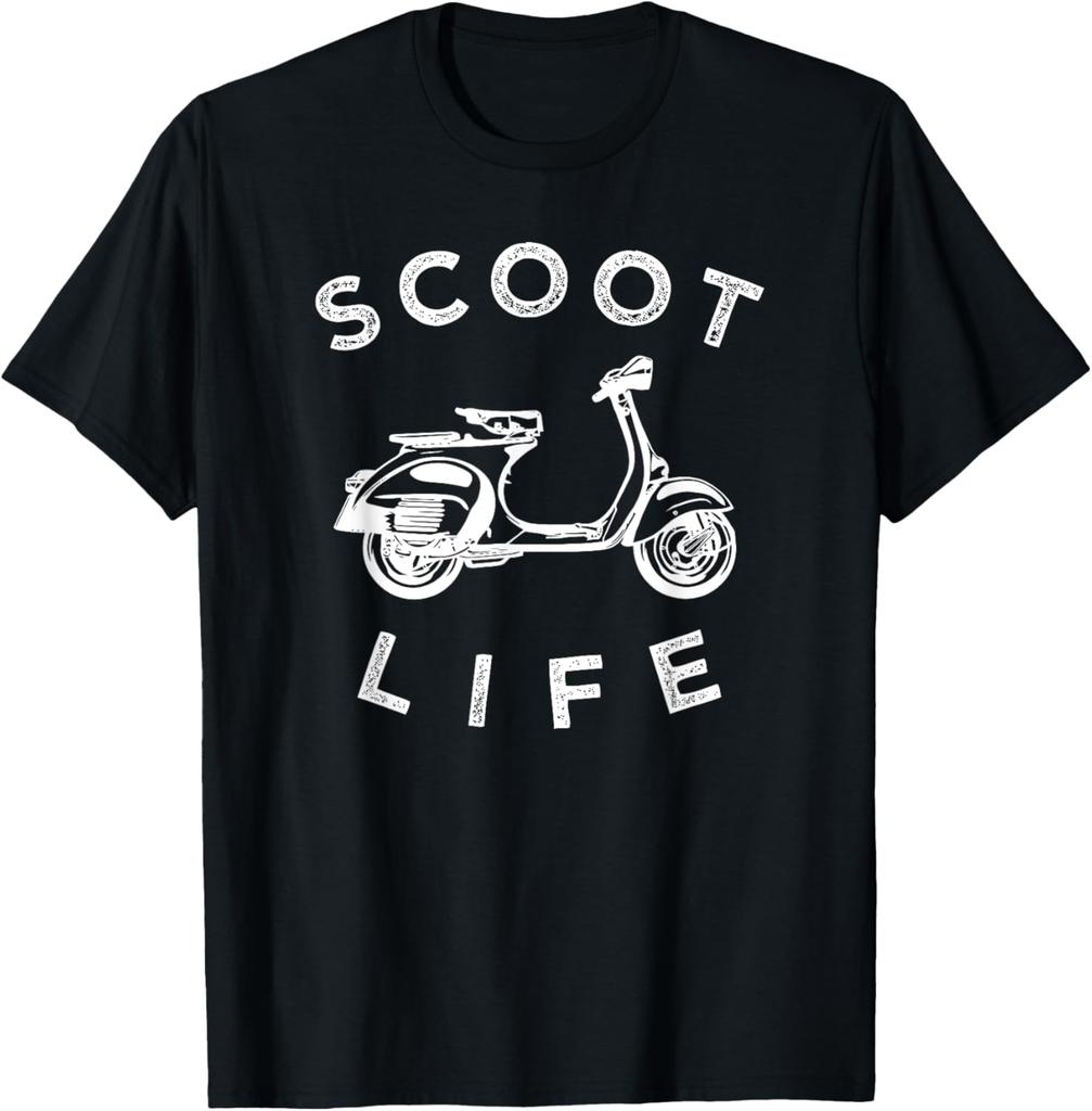 Scoot Life Scooter T-Shirt, Fun Moped Graphic Tee T-Shirt Unisex Summer Streetwear Tops Mens Clothing Casual Camisas