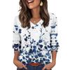 Women's Fashion, Casual And Retro V-neck Top