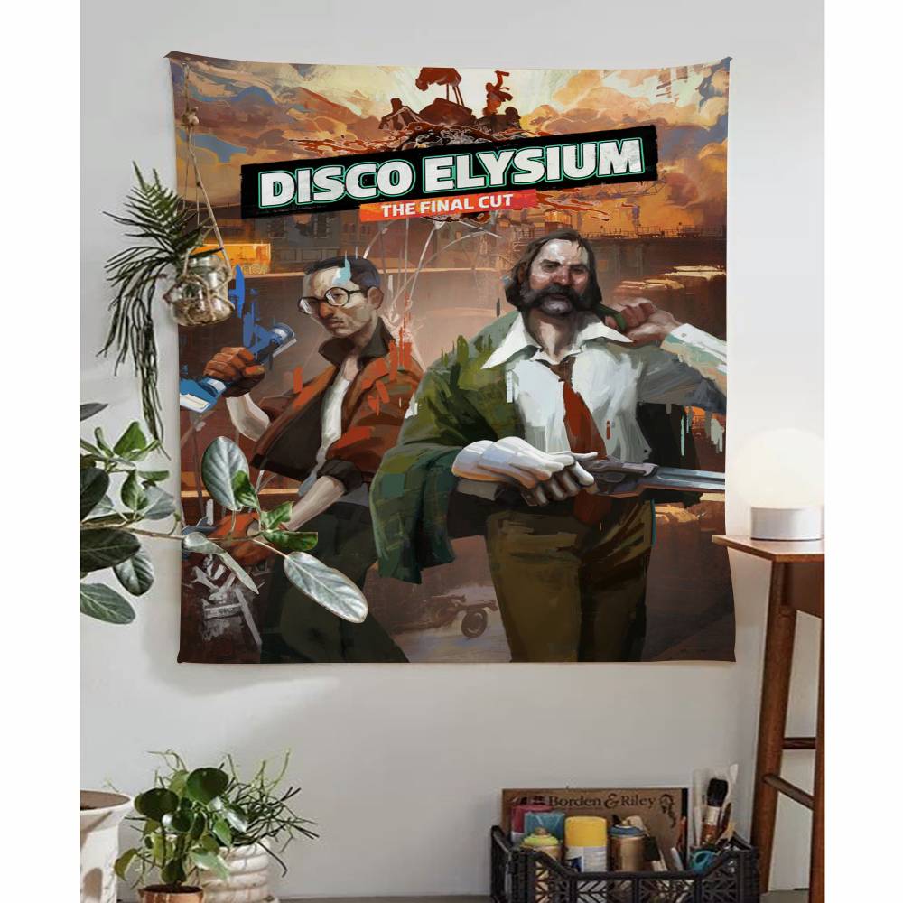 DDisco Elysium Hot Video Game Hanging Bohemian Tapestry Bohemian Wall Tapestries Mandala Cheap Hippie Wall Hanging