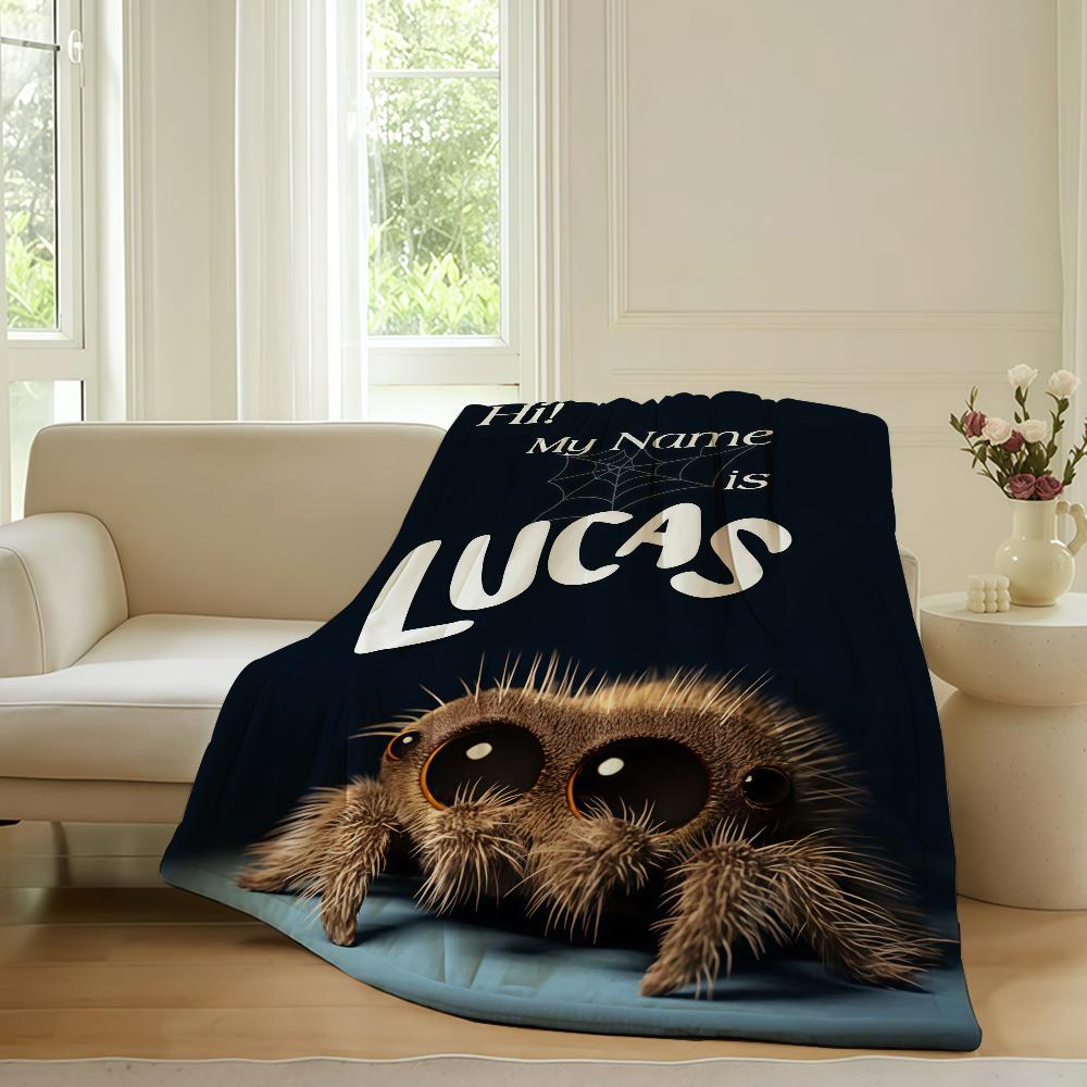 Cartoon cute L-Lucas the S-Spider Blanket For Sofa Office Bed Plane Travel Sleep Read Relax Camping Soft And Warm