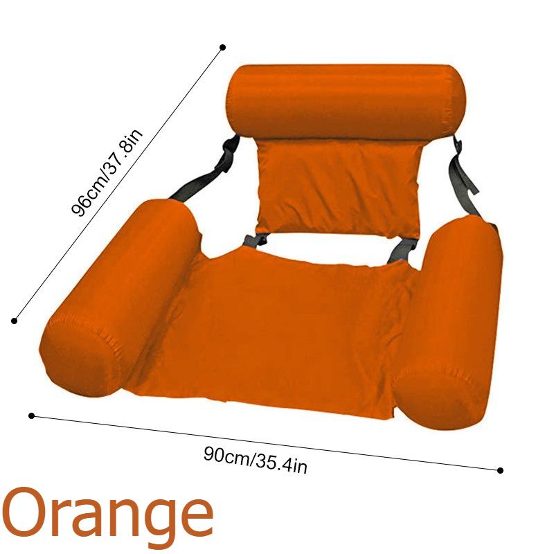 Foldable Floating Water Hammock Float Lounger Inflatable Pool Mat Floating Recliner Bed Swimming Air Mattress Pool Accessories