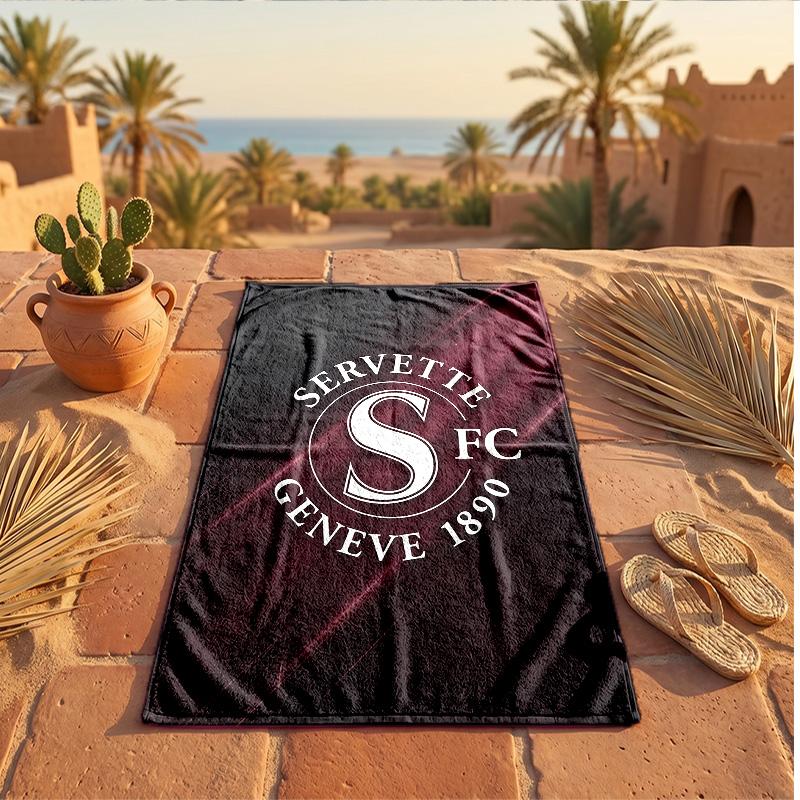 Servette FC Print Microfiber Beach Towel Quick Dry Absorbent Large Towel For Beach Swimming Travel
