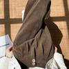 Corduroy Suit Pants Women's Autumn and Winter New Coffee Color Velvet Casual and Thin Large Size Loose Wide-leg Pants