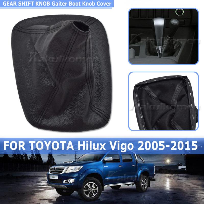 Car Gear Shift Collar Automobile Shifter Stick Gaiter Boot Knob Cover for TOYOTA Hilux Vigo 2005-2015 4WD Car Accessories