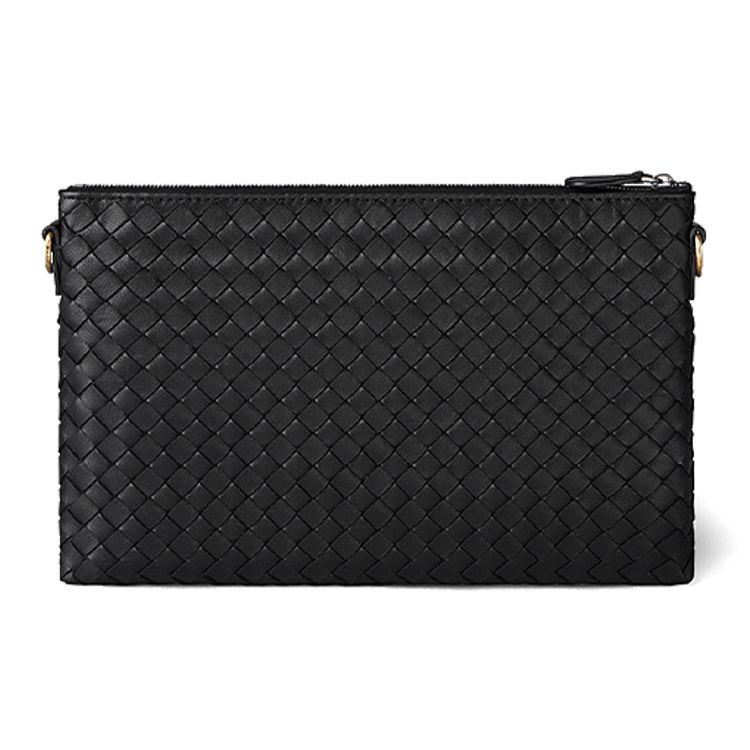 Bottega Veneta BV Плетеная цепь Застежка-молния Кожа ягненка Латунь Ручная сумка Через плечо Сумка женская Черный 510282VO0AD1000