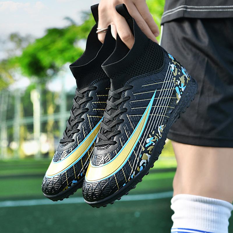 Футбольные бутсы мужские с низким верхом, бесшовные, с плетеным ворсом, для молодежи, с шипами, искусственные тренировочные бутсы