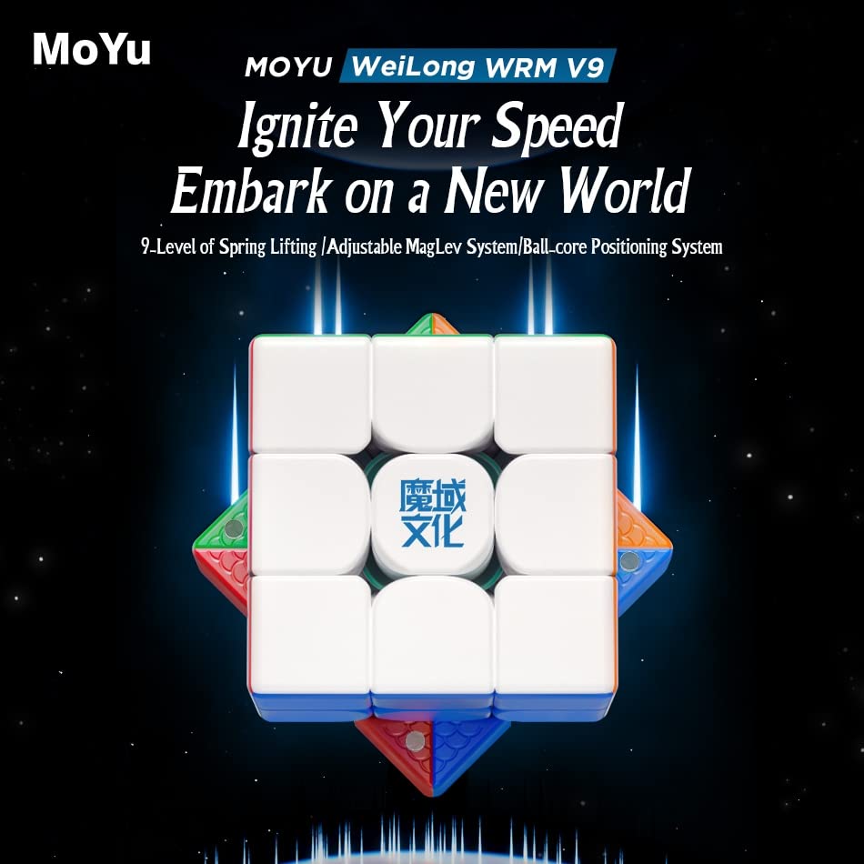 Bucubke Moyu WeiLong WRM V9 MagLev UV 3x3 2023 Без наклеек Кубик Рубика WeiLong V9 Магнитная левитация Шариковый сердечник УФ Головоломка Магия WeiLong V9 Шариковый сердечник УФ