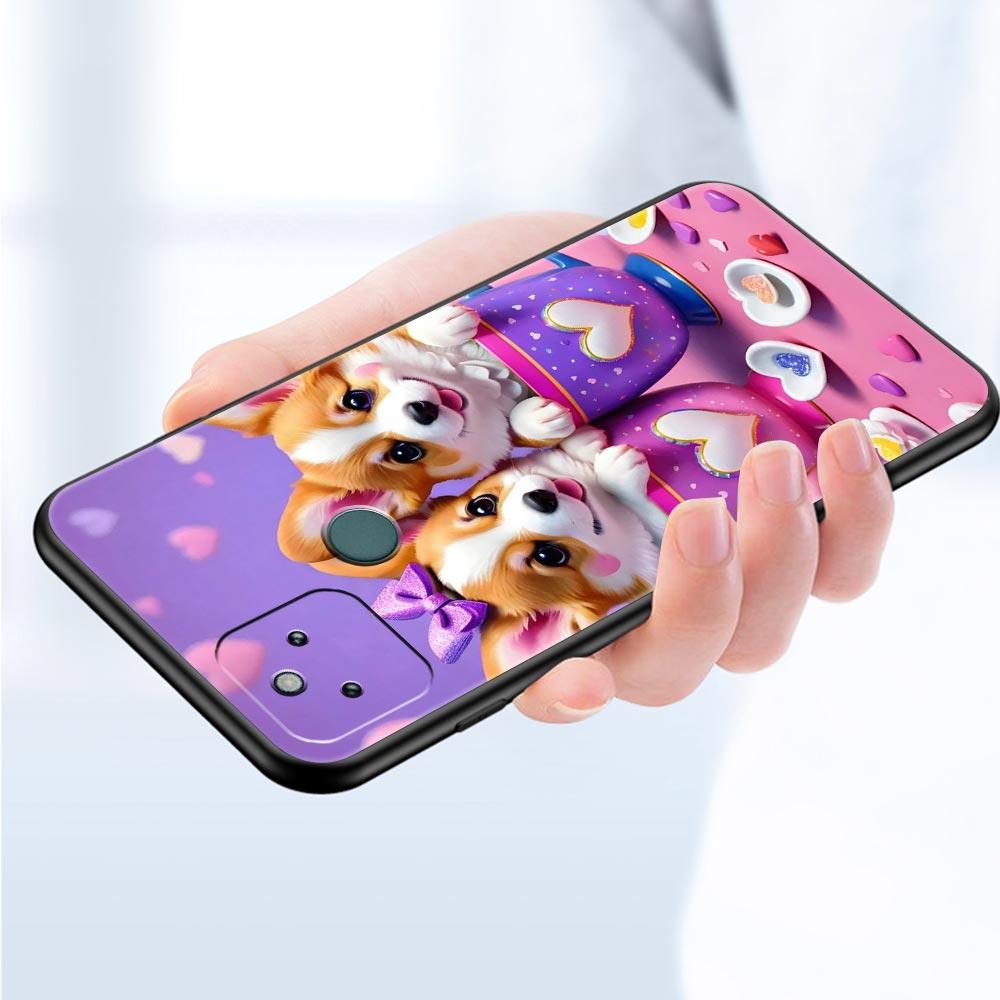 Cute Corgi Dog Phone Case Cover for Google Pixel 10 9 8 7 6 9A 8A 7A 6A Pro Shockproof Soft TPU 10 Pro XL Shell Fundas Capas Bag