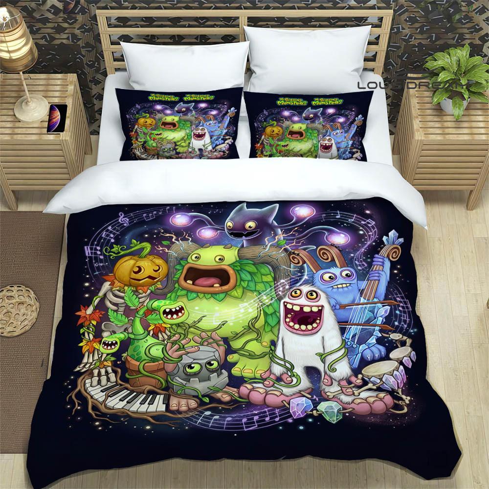 M-My Singing Monsters printed Bedding Sets exquisite bed supplies set duvet cover comforter set bedding set luxury birthday gift