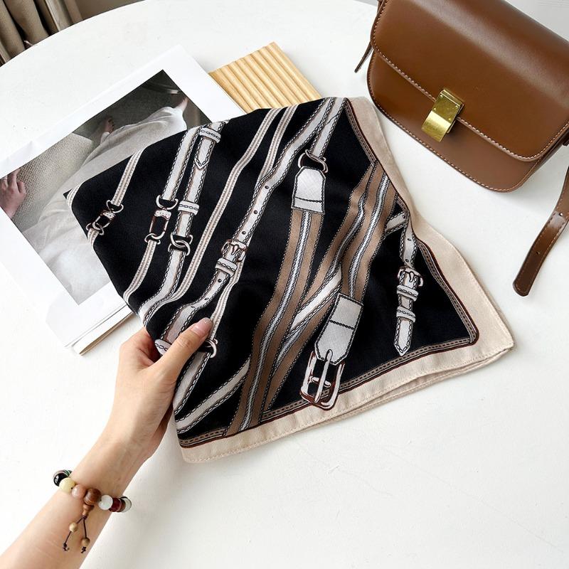 Women S Elegant Designer Printed Square Scarf Fashion Neck Accessory