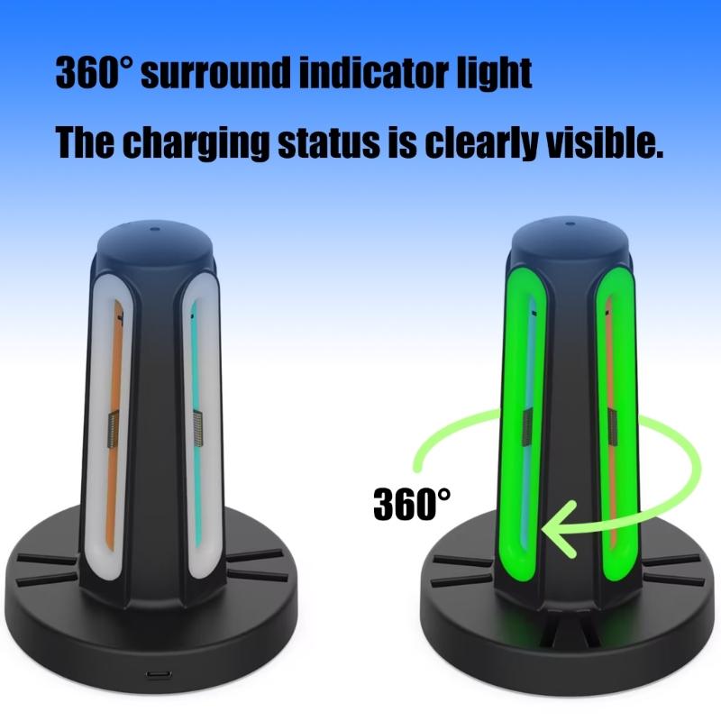 4-портовая зарядная станция для игрового контроллера, кабель USB C Power Delivery, зарядная док-станция, подставка со светодиодной подсветкой