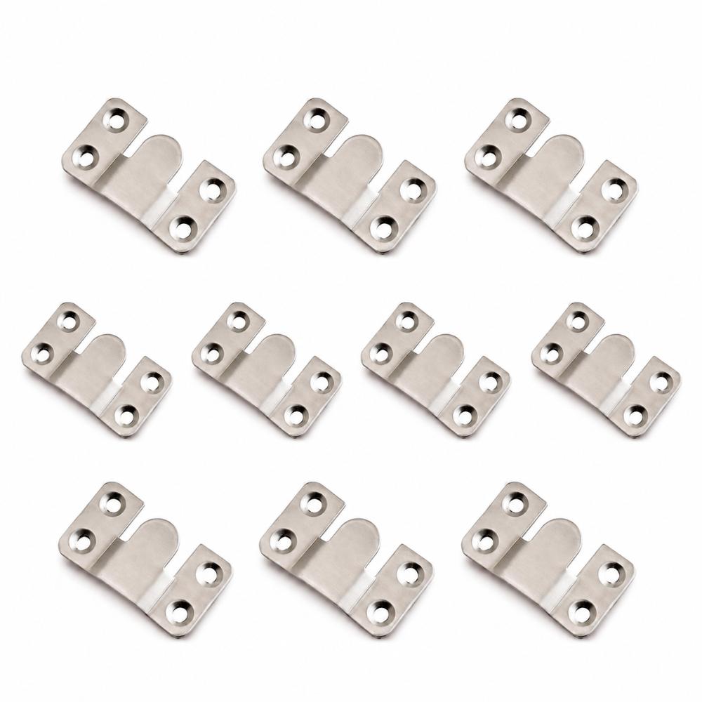 10pcs Rust Proof Hanging Brackets Interlocking Design Flush Mount Bracket Wall Fixing Bracket Home
