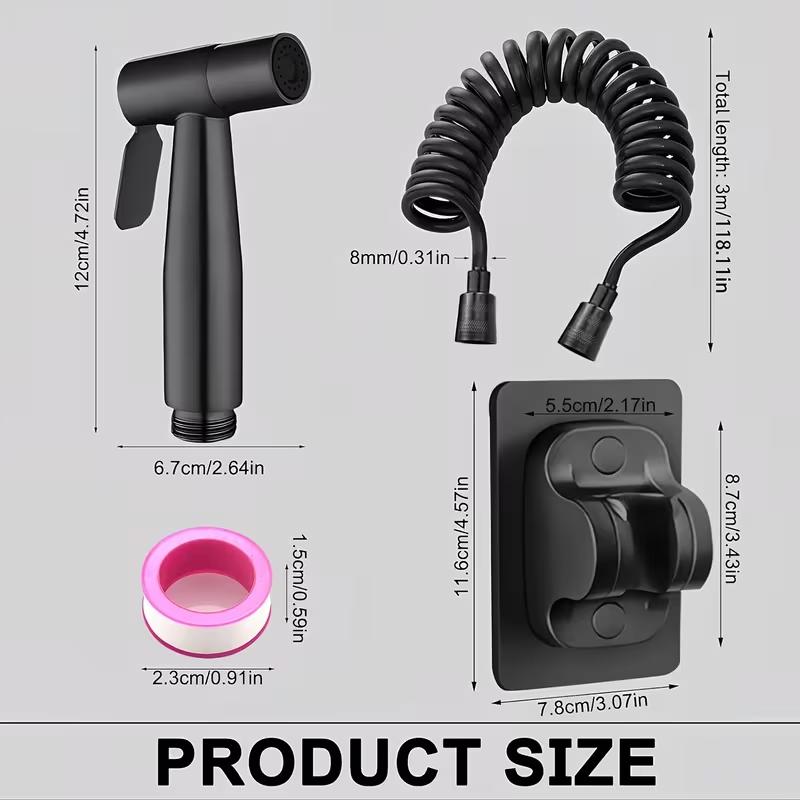 Toilet Bidet Sprayer | Handheld Toilet Washing Sprayer - Leak-Proof Connection, Ergonomic Handle Pet Shower, Bathroom Additions