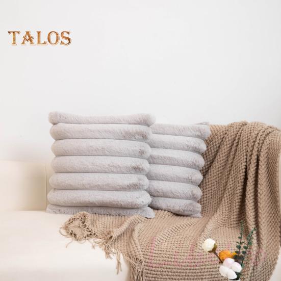 Наволочка для подушки с большим полосатым узором, застежка-молния в стиле пэчворк, пушистый материал, 45*45 см, наволочка для подушки для спальни, гостиной, дивана, украшения для вечеринки