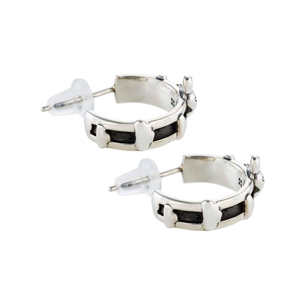 Серьги Cinnamoroll для обоих ушей Набор из 2 шт. Персонажи Sanrio Коричная тучка Полукольцо Серебро 925 Силиконовые застежки Серебристый цвет Ибуши В комплекте