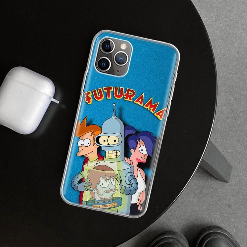 Cartoon F-Futuramas Phone Case Cover for iPhone 11 12 13 Mini 14 15 Plus 16 Pro Max 17 Air 7 8 + SE Art Customized Fundas 11 12