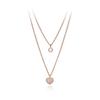 CRANNE Cubic Heart Layered Necklace C24NB039