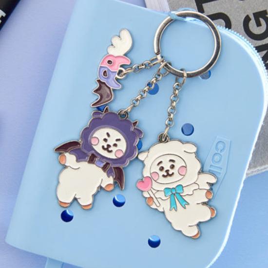 BT21 Металлический брелок для ключей Angel & Villain Edition