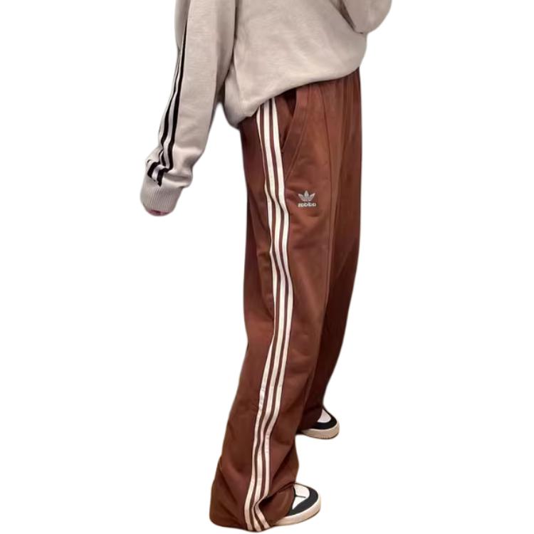 adidas Штаны для скейтбординга Originals City Skate, свободные трикотажные спортивные брюки с тремя полосками, коричневые IY5380